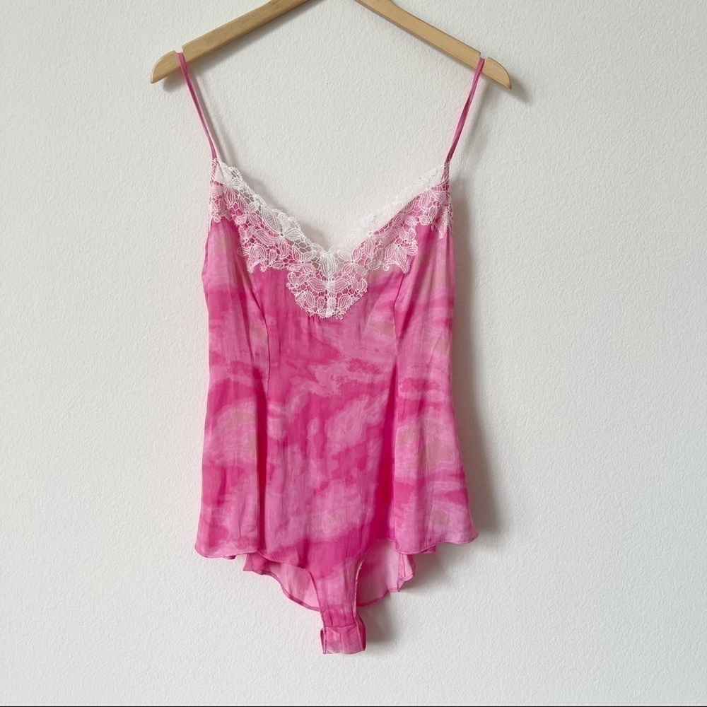 Free People Intimately Pink Luella Tie Dye Lace Bodysuit XS - Picture 5 of 15